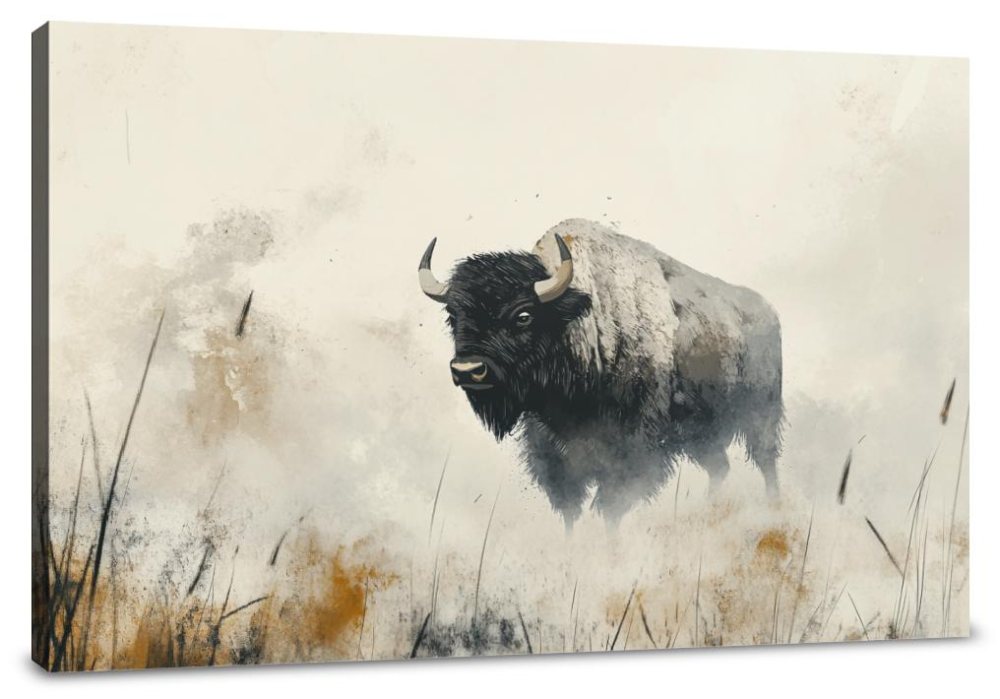 Misty Bison Canvas