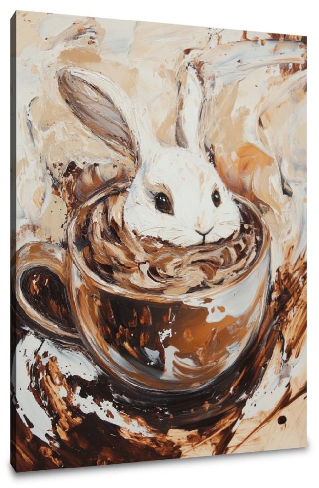 Bunny in Cocoa Canvas