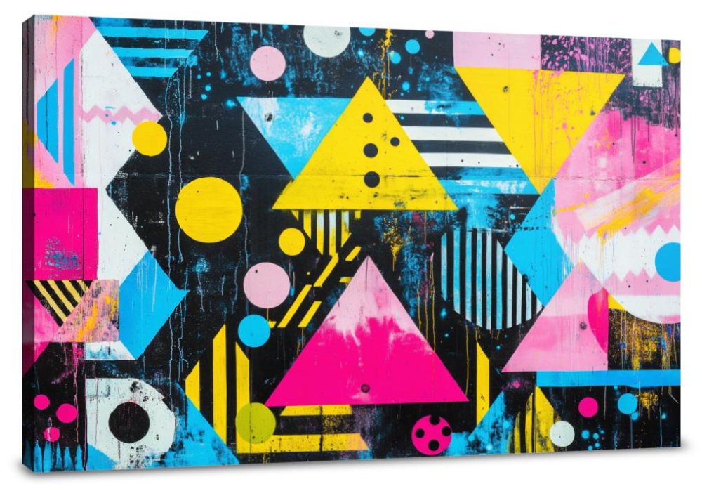 Geometric Graffiti Canvas