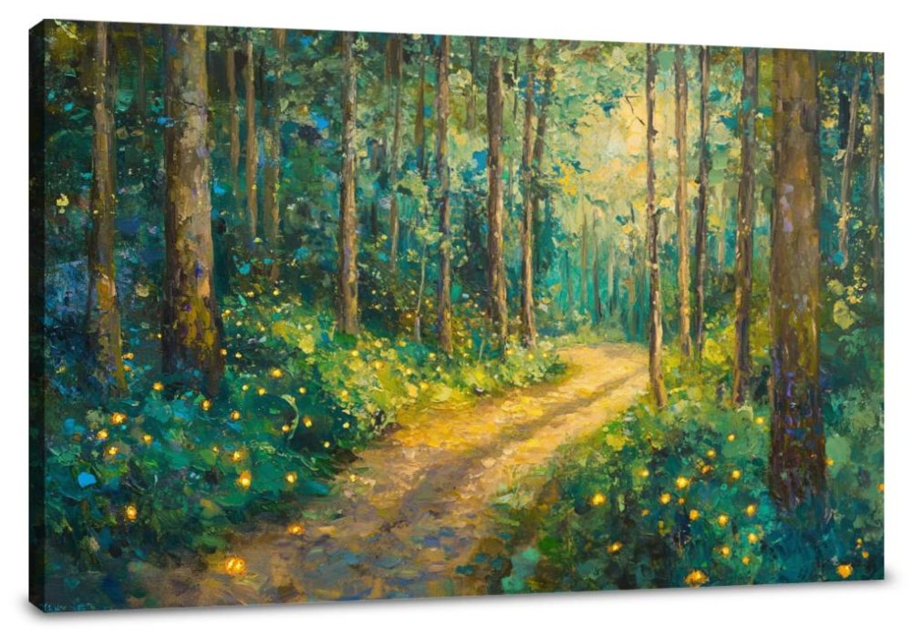 Enchanted Glow Forest Canvas