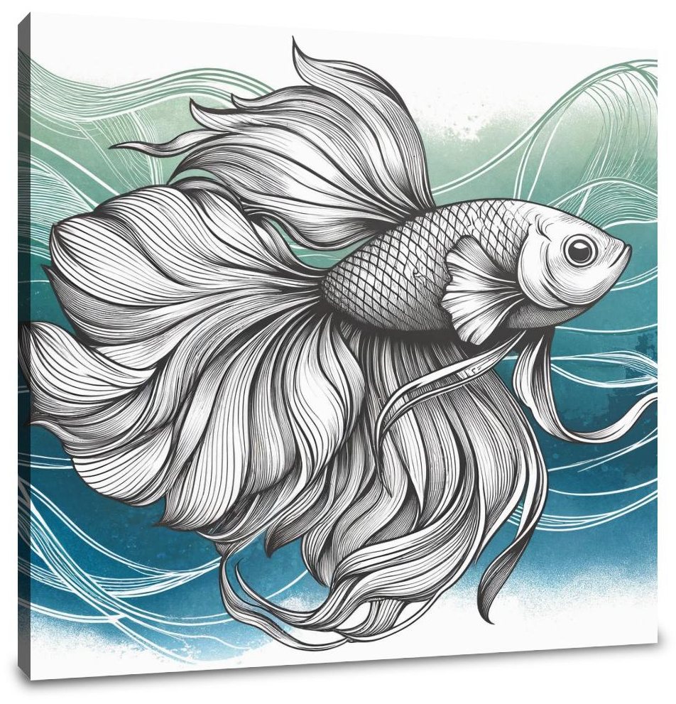 Graceful Swimmer Canvas