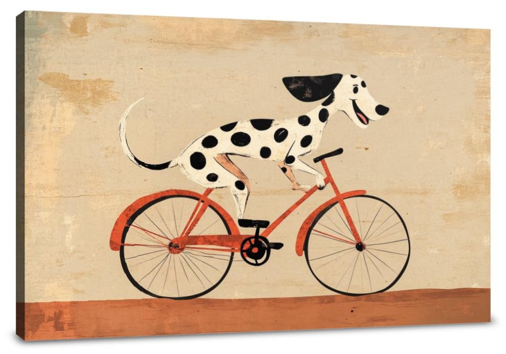 Dalmatian on Wheels Canvas