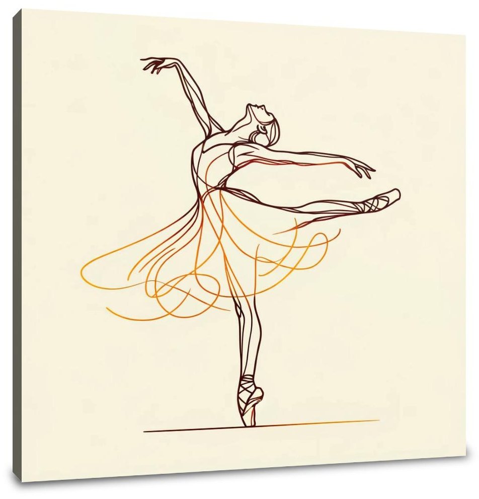 Ballet Dancer in Warm Colors Canvas