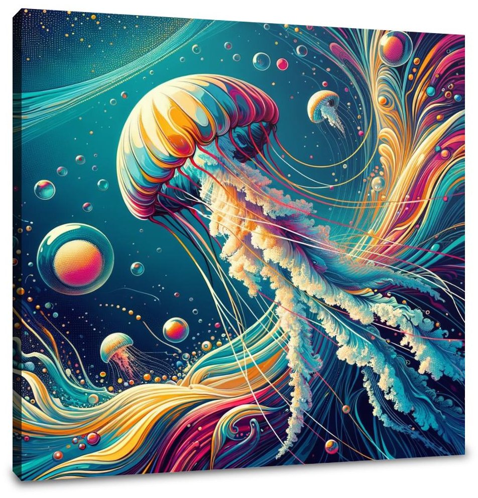 Jellyfish Pop Fusion Canvas