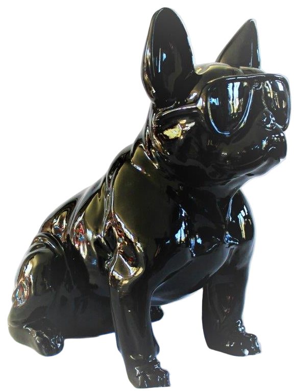 Franse Bull Dog Zwart met bril