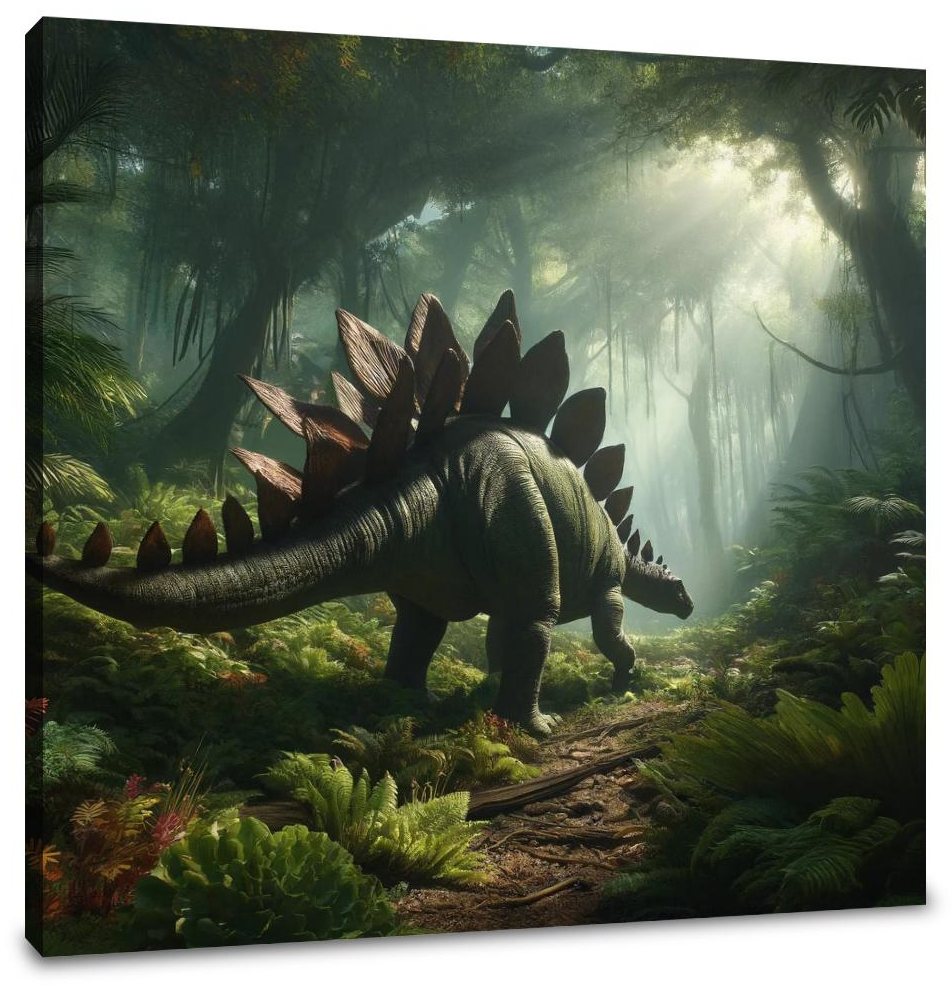 Forest Wanderer Stegosaurus Canvas