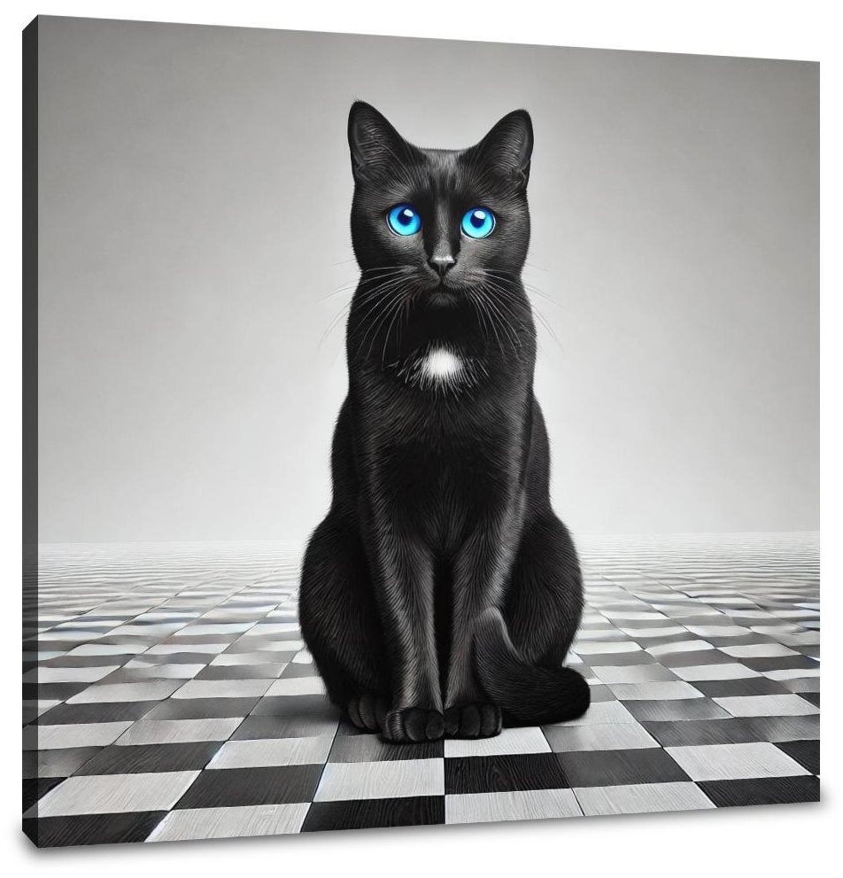 Midnight Blue Gaze Canvas