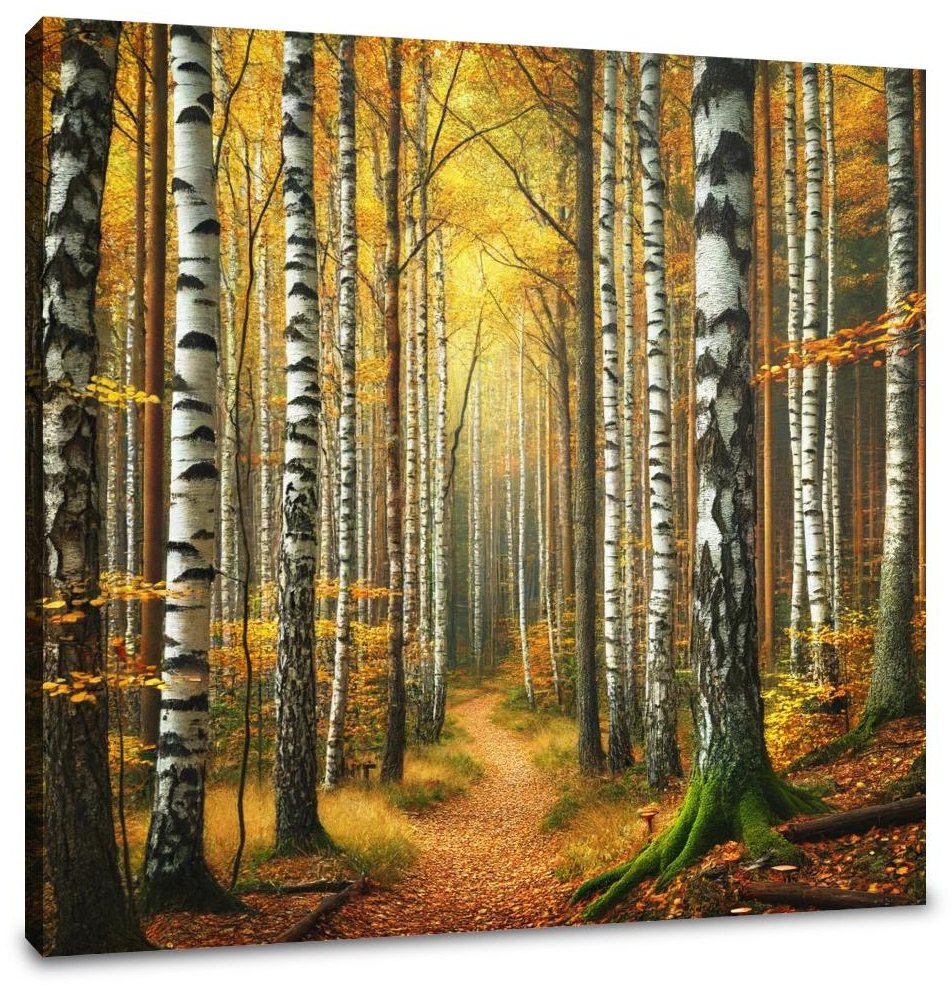 Autumn Birch Forest Canvas
