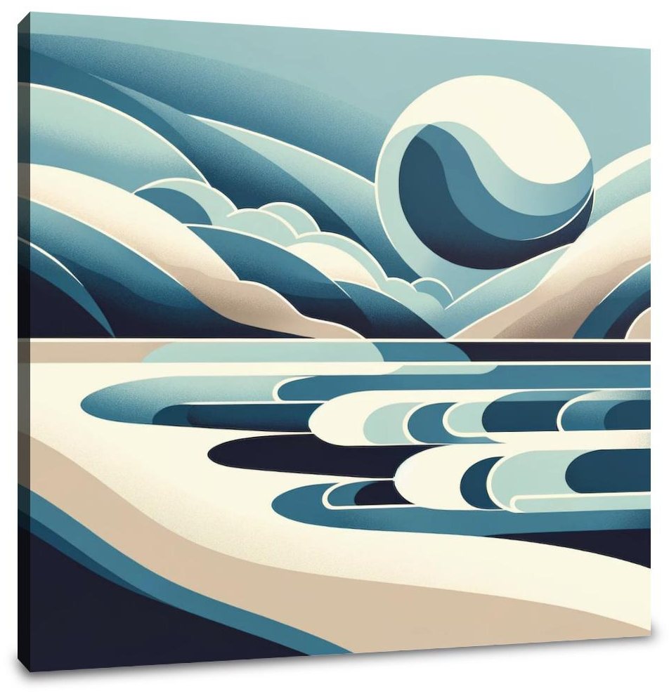 Modernist Shores Canvas