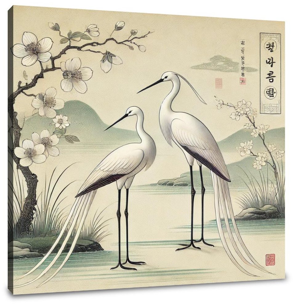 Serene Cranes Canvas
