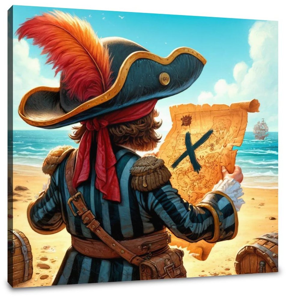 Pirate's Treasure Map Canvas