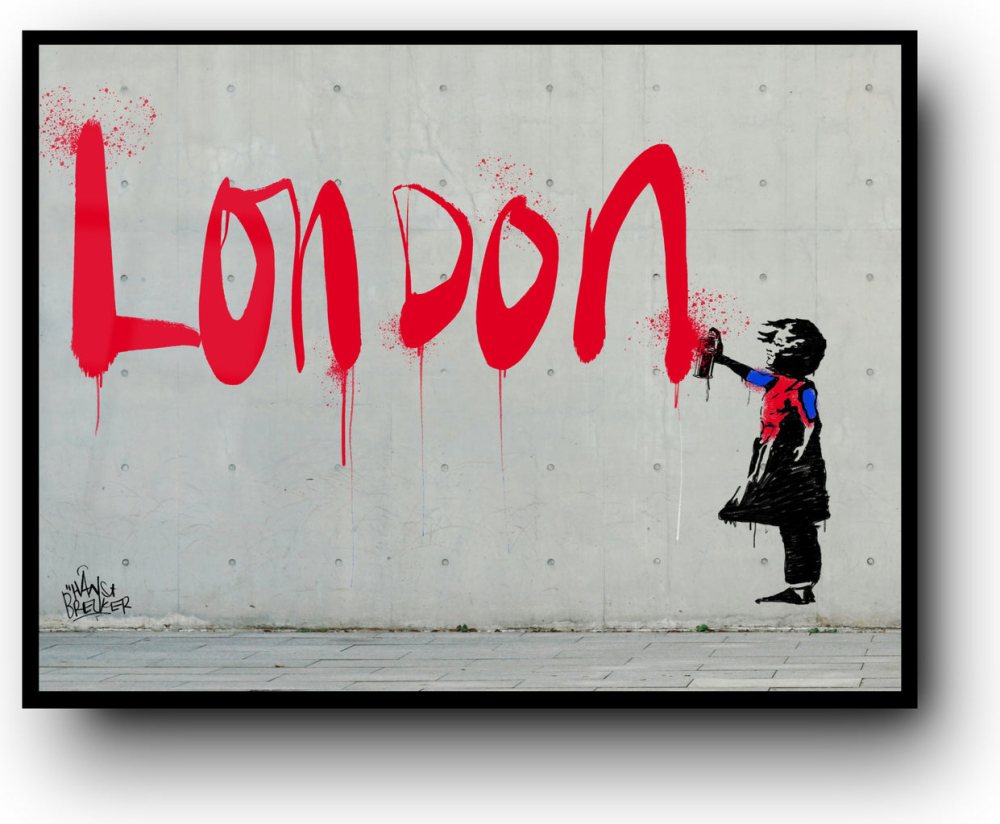 London Spraycan Girl – Crystal Palace Inspired Street Art