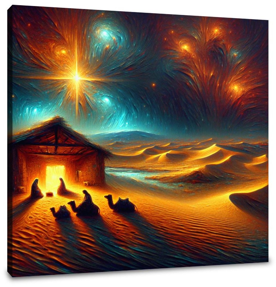 Desert Nativity Starlight Canvas