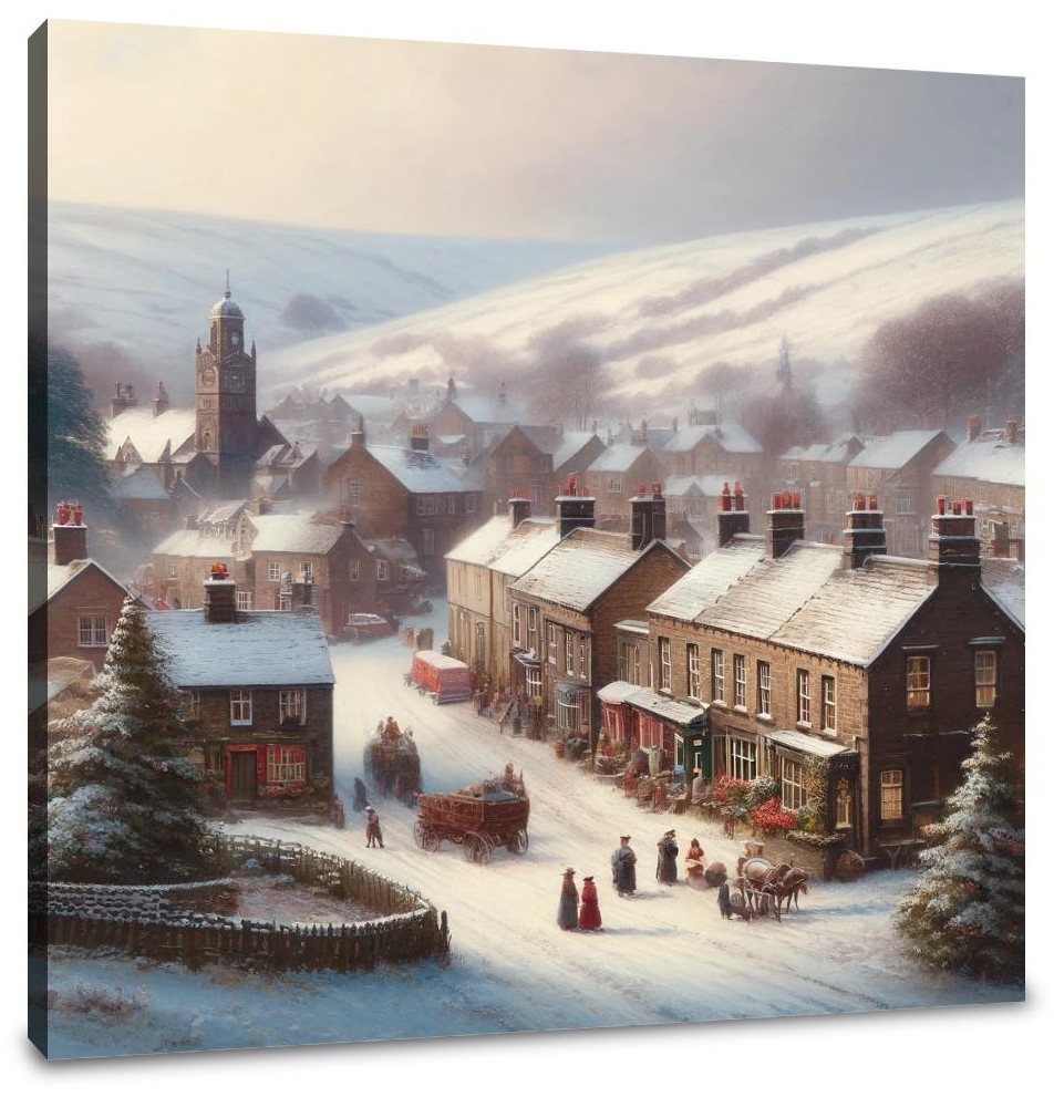 Winter's Day in Wardle Canvas