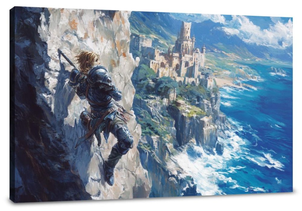 Hero's Ascent Temple Canvas