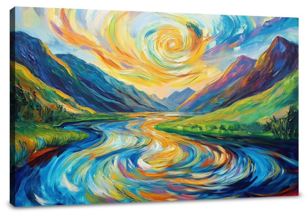 Psychedelic River Reverie Canvas
