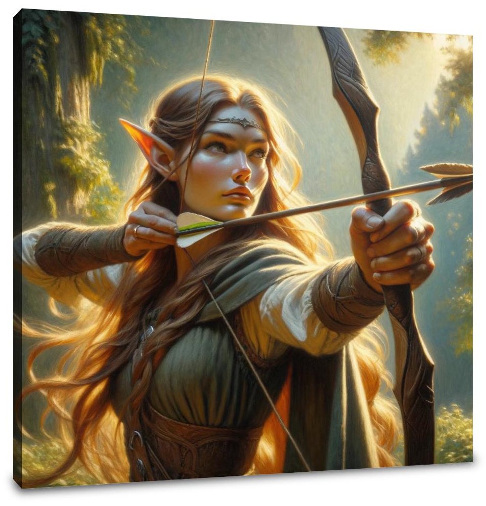 Sunlit Archer Elf Canvas