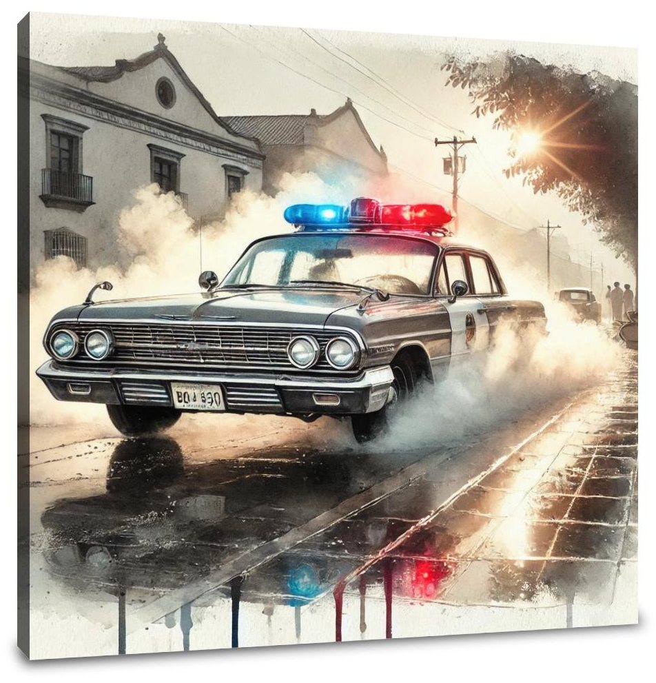 Vintage Patrol Reflections Canvas