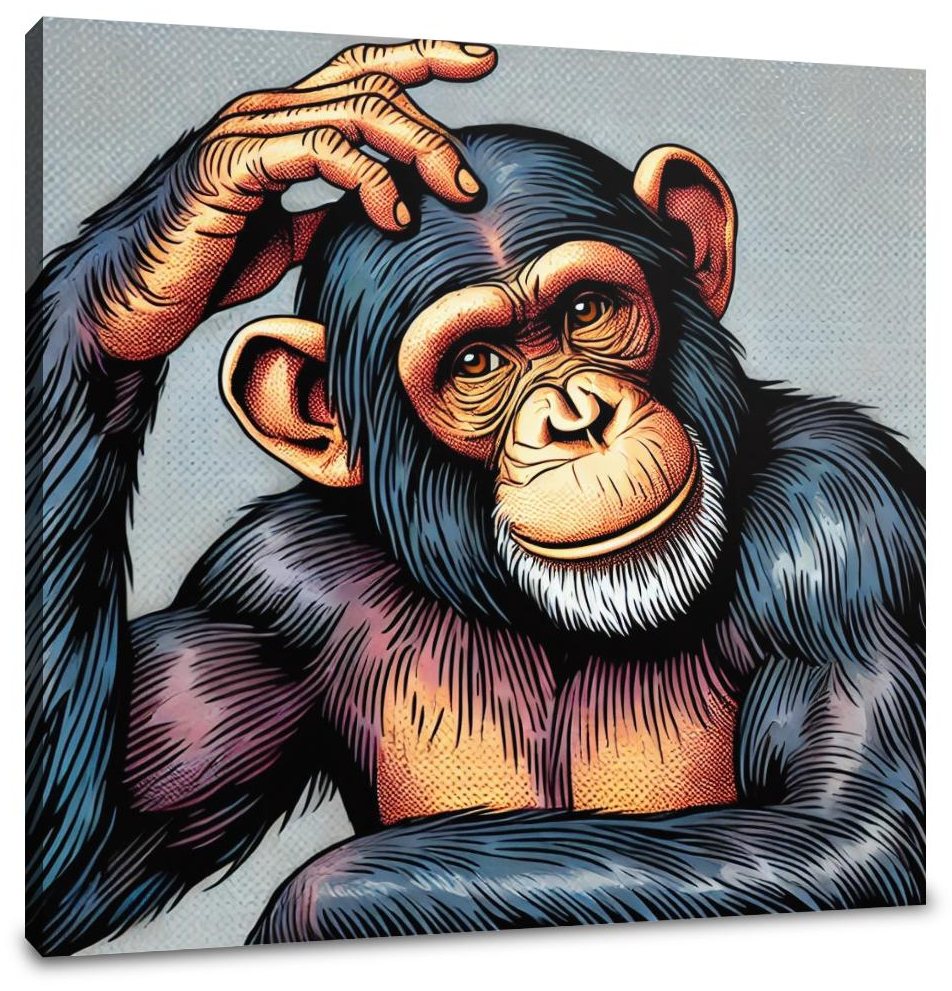 Thoughtful Chimp Canvas