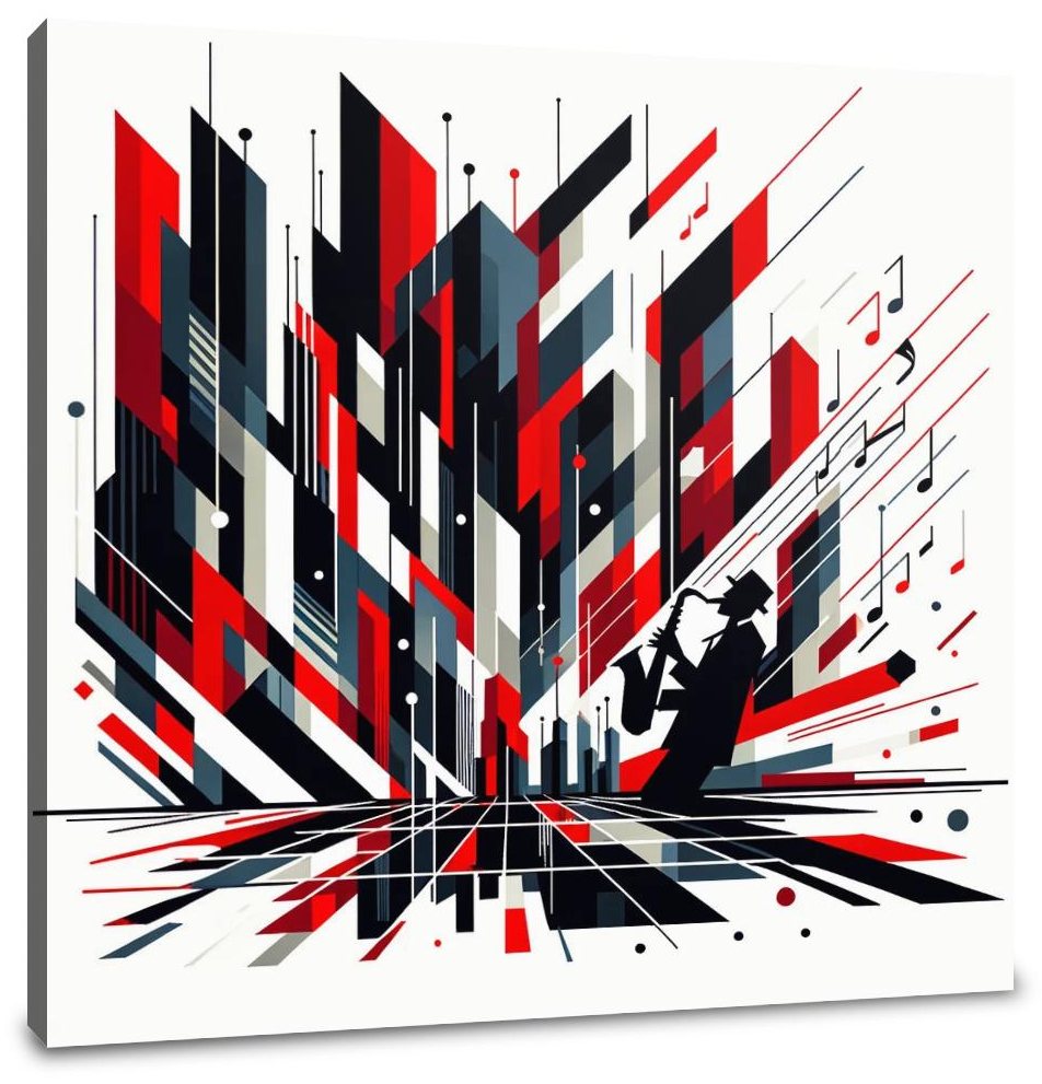 Rhythmic Jazz Geometry Canvas