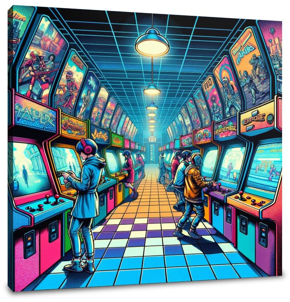 Future Play Arcade Canvas
