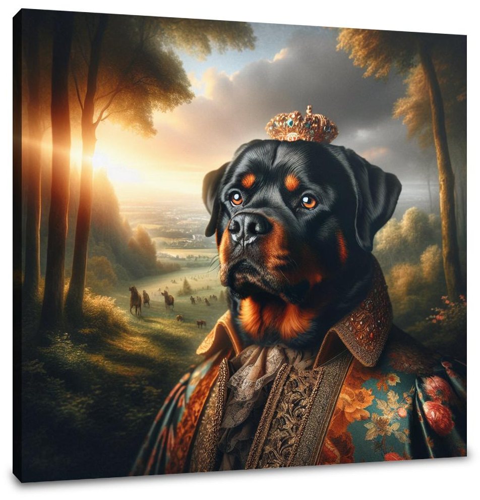Regal Rottweiler Reverie Canvas