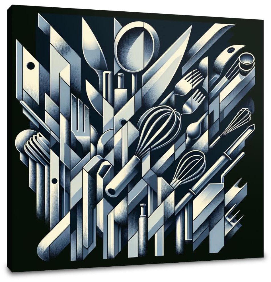 Cubist Culinary Fusion Canvas