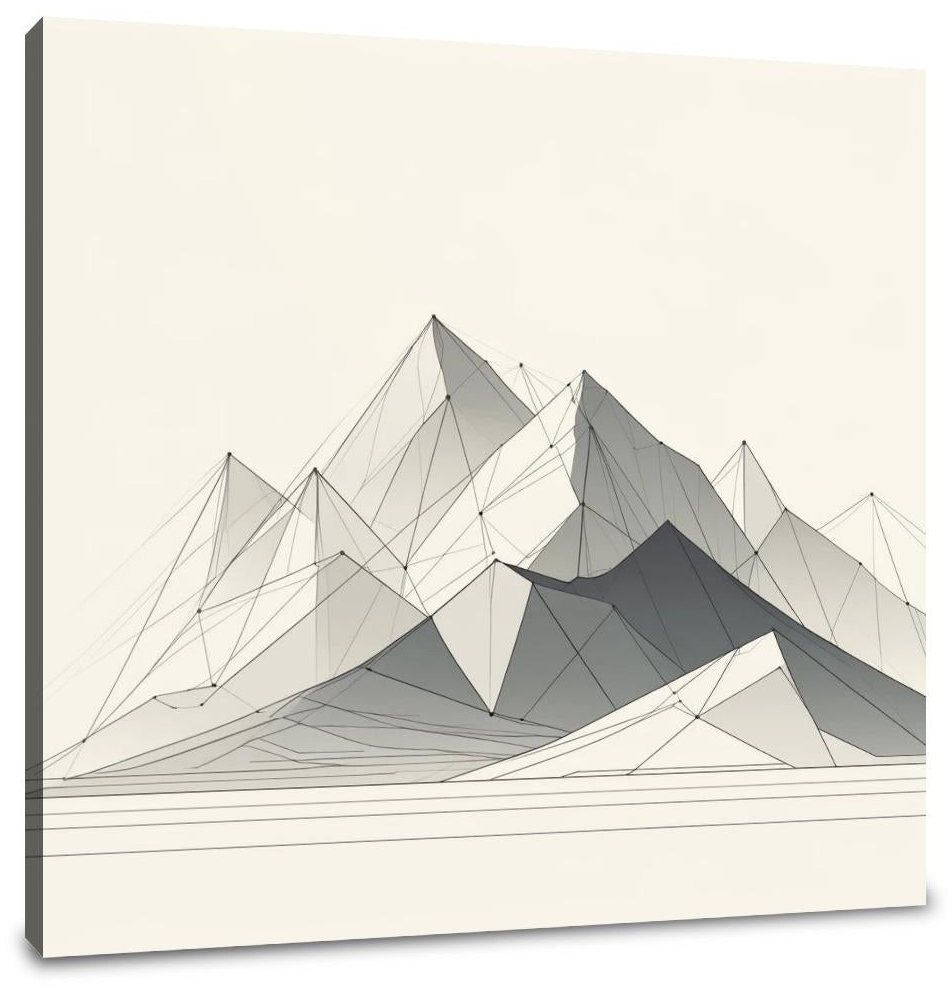 Geometric Peaks Canvas