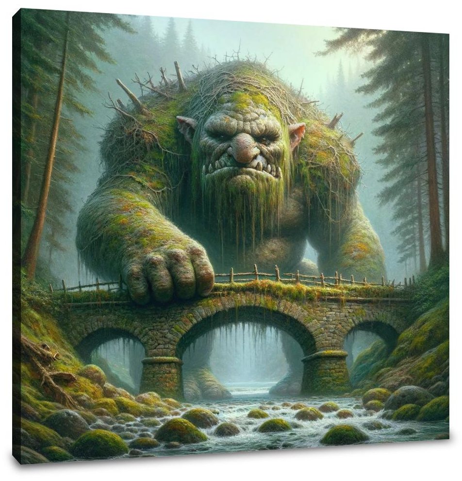 Guardian of the Misty Bridge Canvas