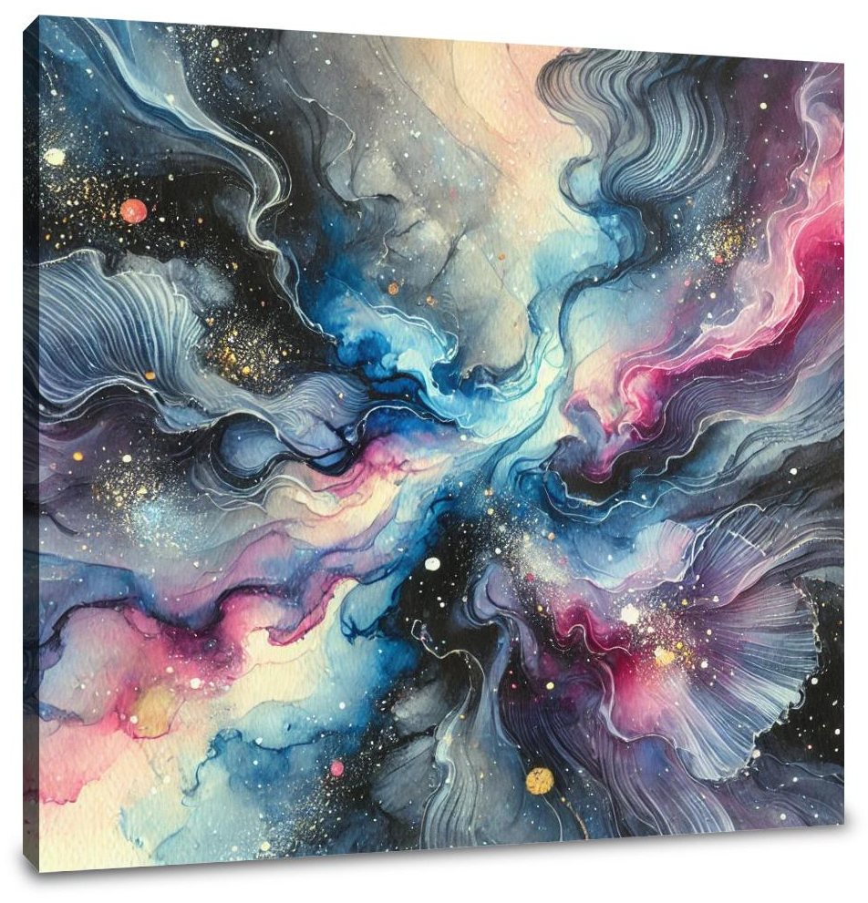 Cosmic Fluidity Swirls Canvas