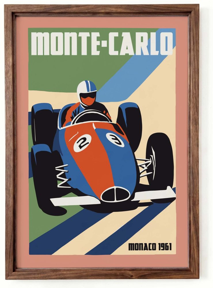 Monte Carlo Racing Poster Print
