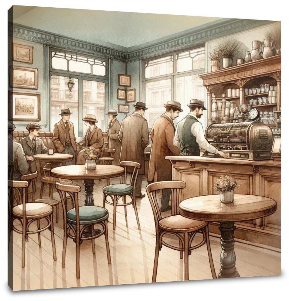 Vintage Café Charm Canvas