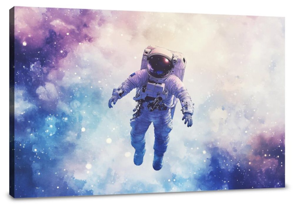 Astronaut's Celestial Canvas
