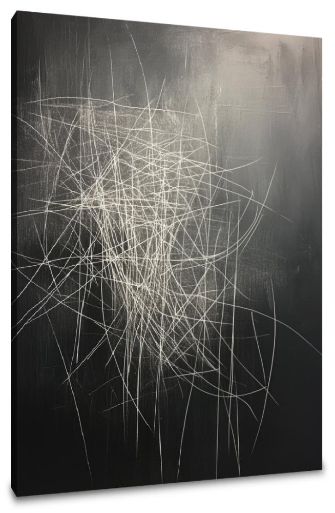 White Lines on Grey Canvas
