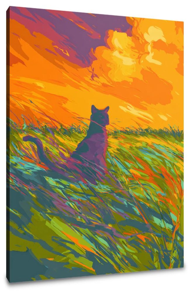 Violet Cat Wilderness Canvas