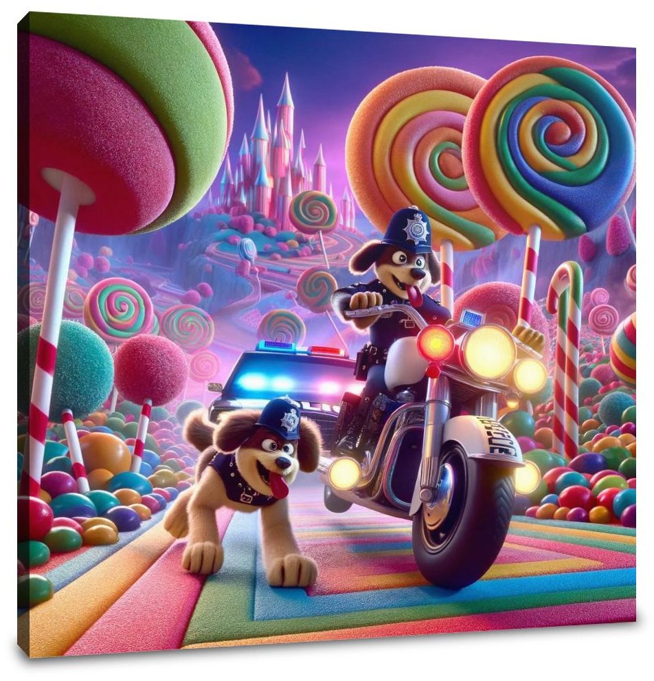 Candyland Chase Canvas