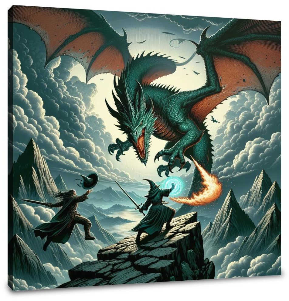 Dragon Battle Canvas