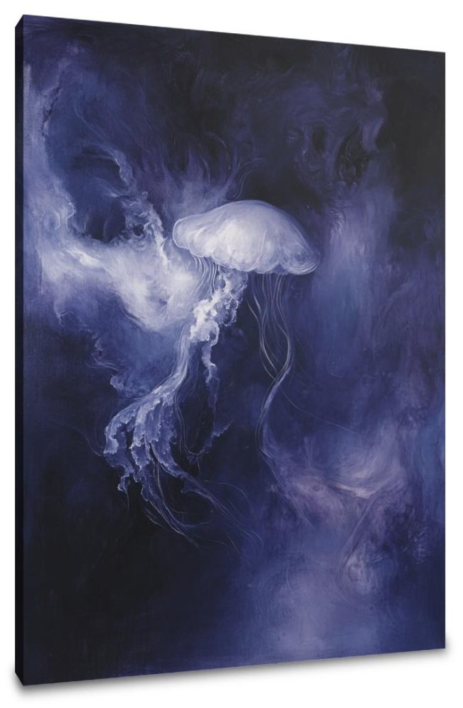 Ethereal Jellyfish Elegance Canvas