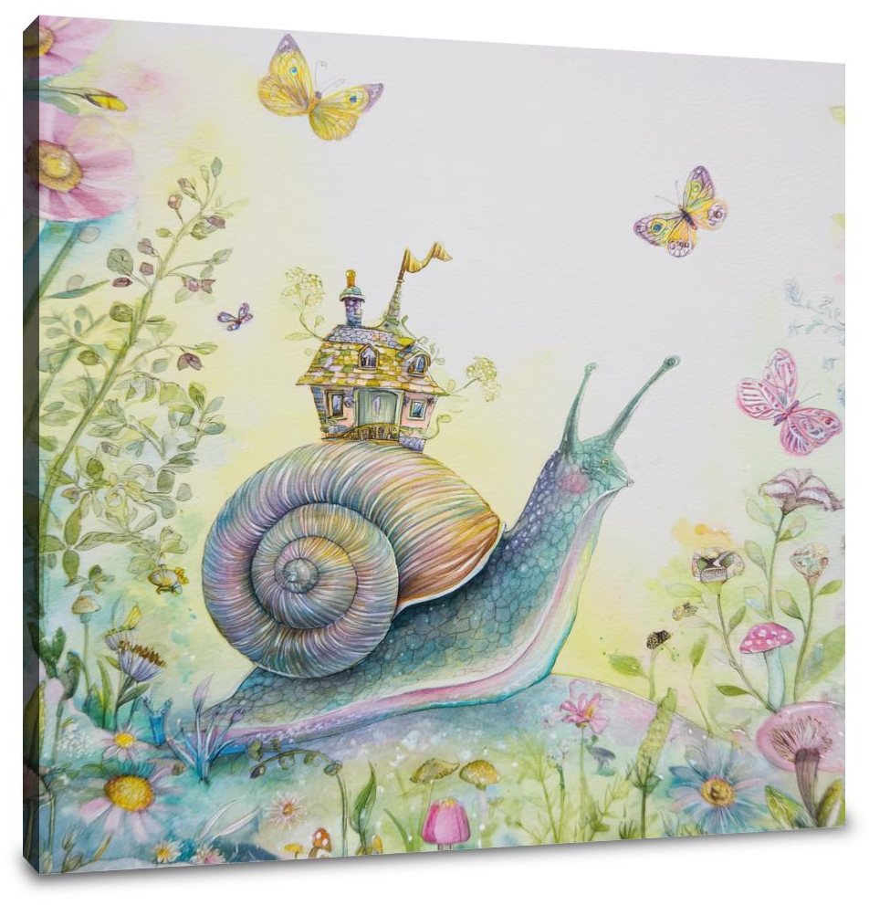 Snail's Cosy Cottage Canvas