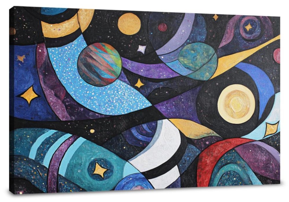 Cosmic Cubism Canvas