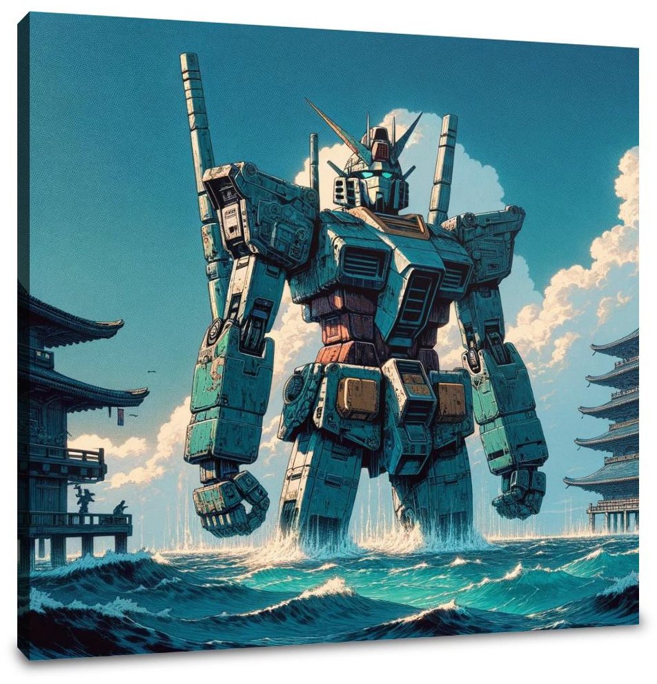 Ocean Mecha Guardian Canvas