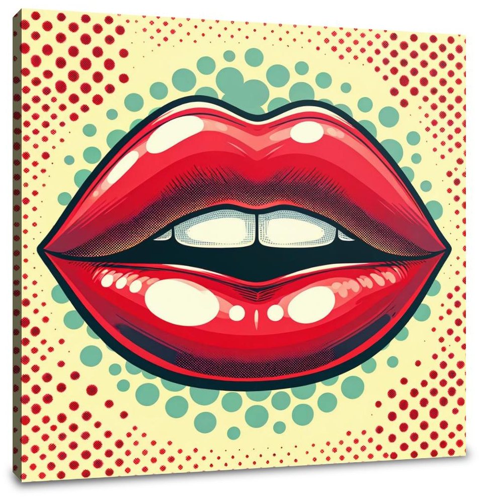 Red Lips Pop Canvas