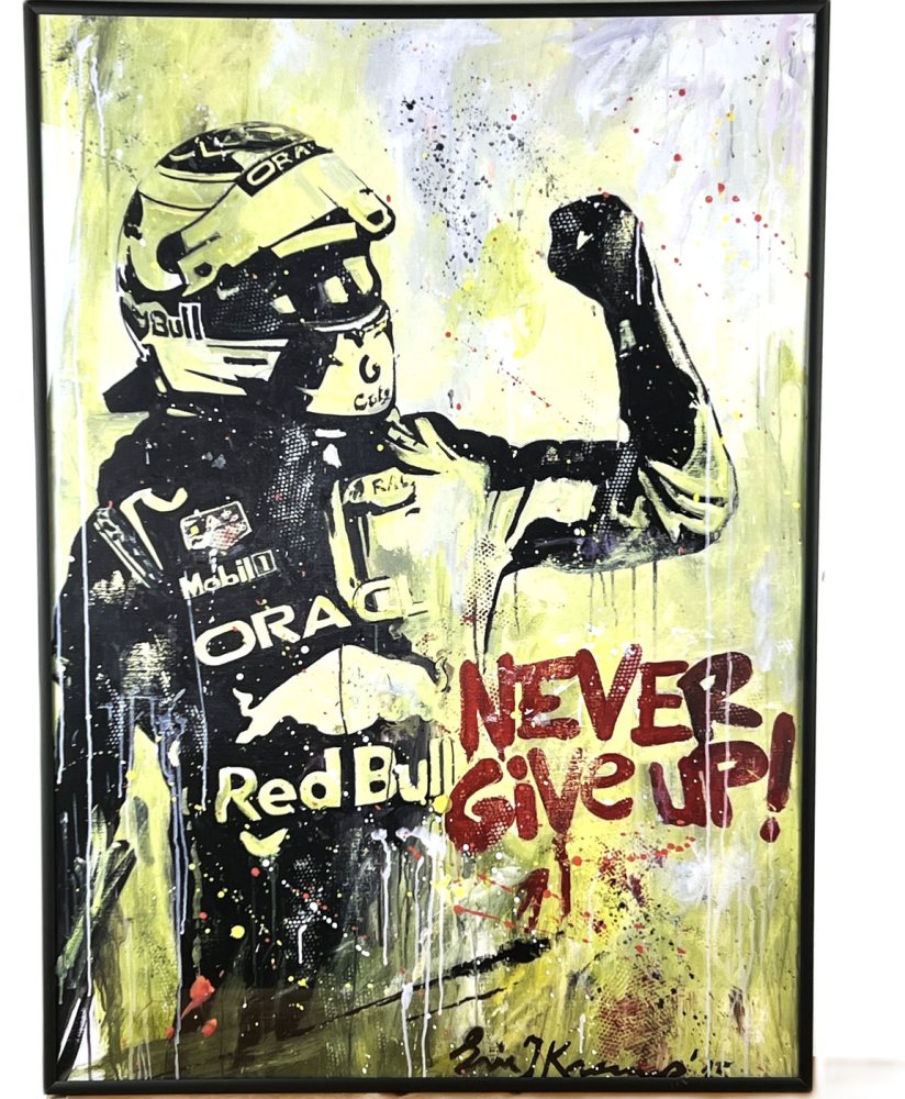 Eric Jan Kremer - Giclee - Max Verstappen Never give up