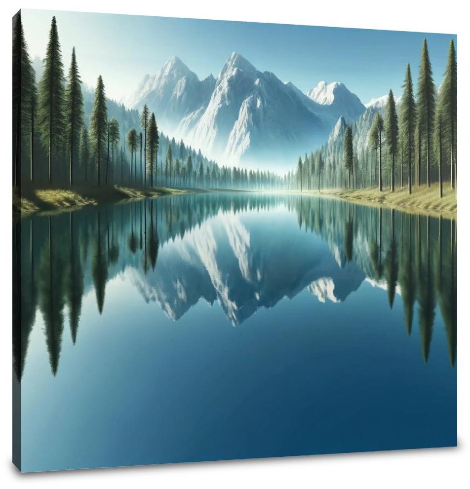 Serene Mountain Lake Canvas