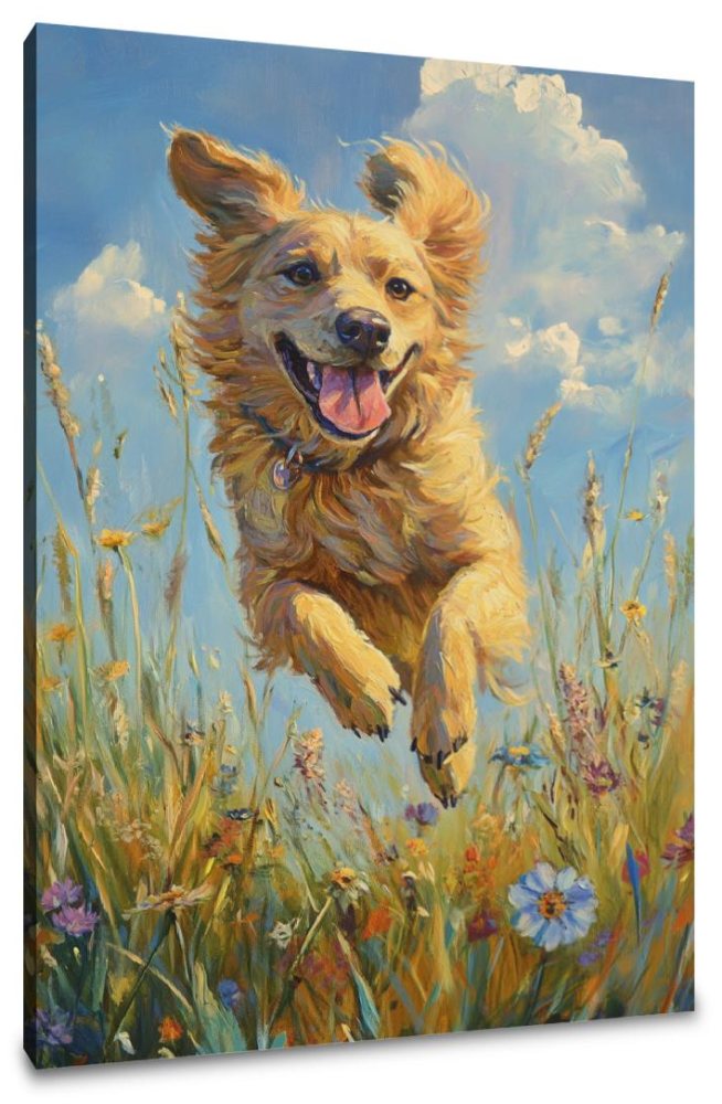 Wagging Tail Joy Canvas