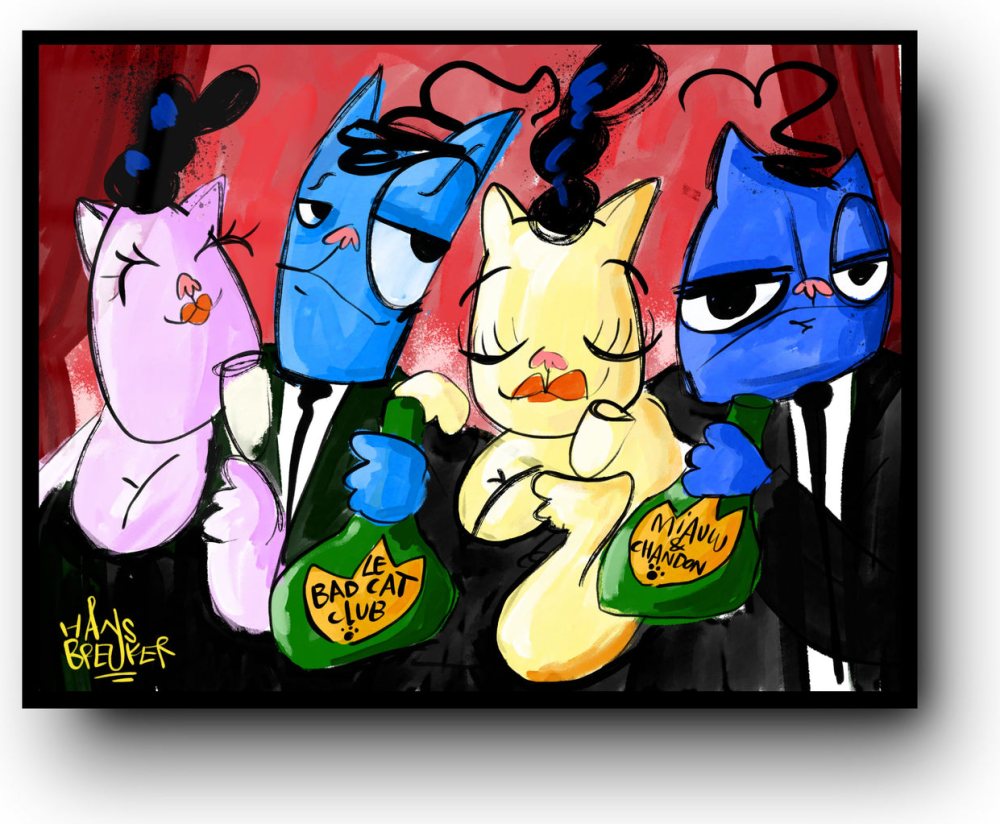 Miauw and Chandon Bad Cats Club