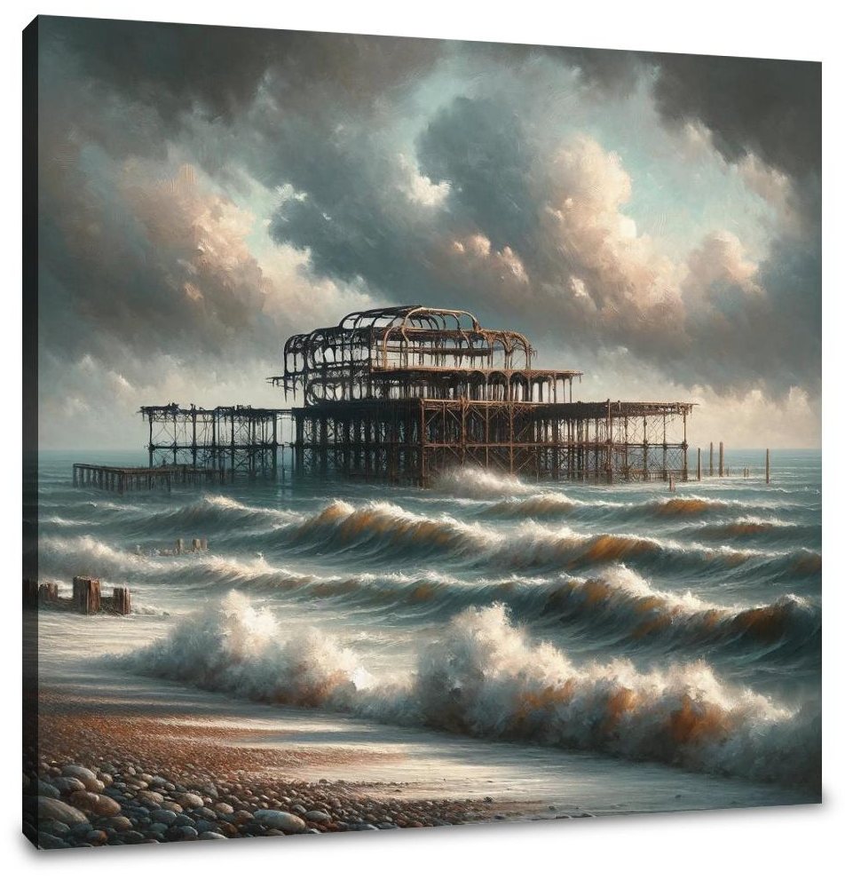Brighton West Pier Ruins Canvas