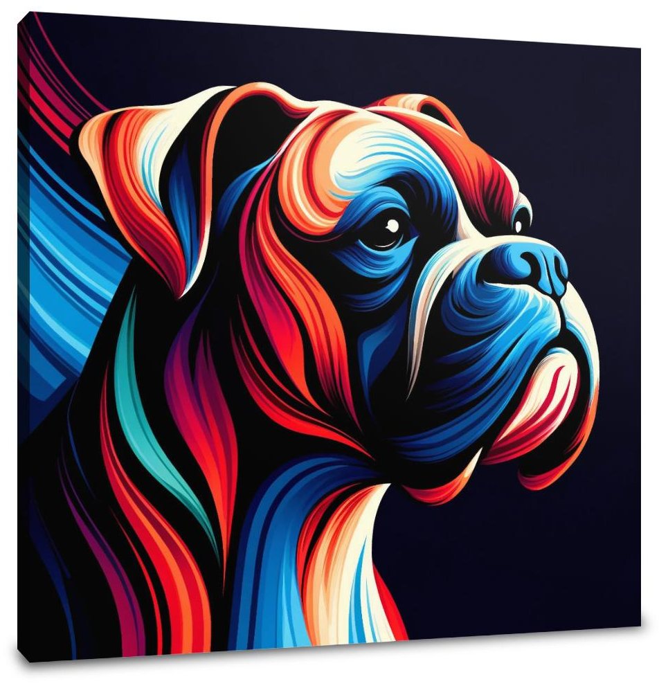 Abstract Boxer Emotional Landscape Canvas