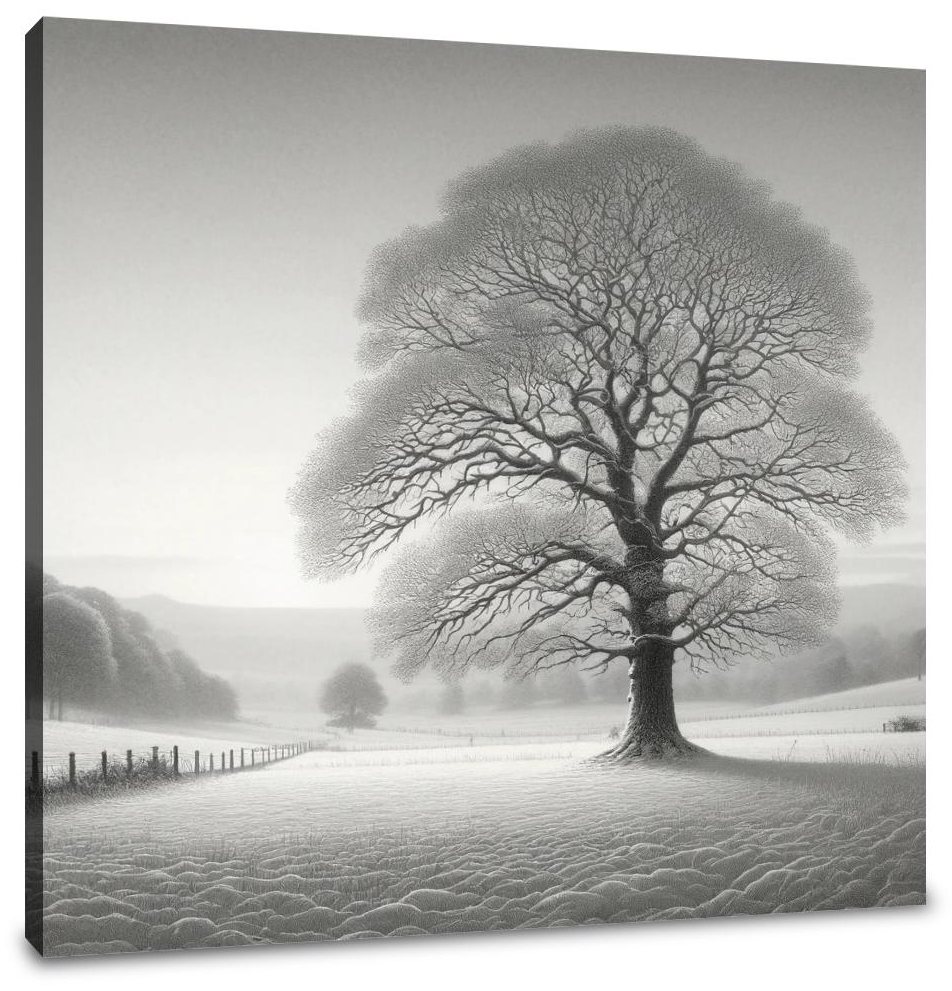 A Silent Winter Morning Canvas
