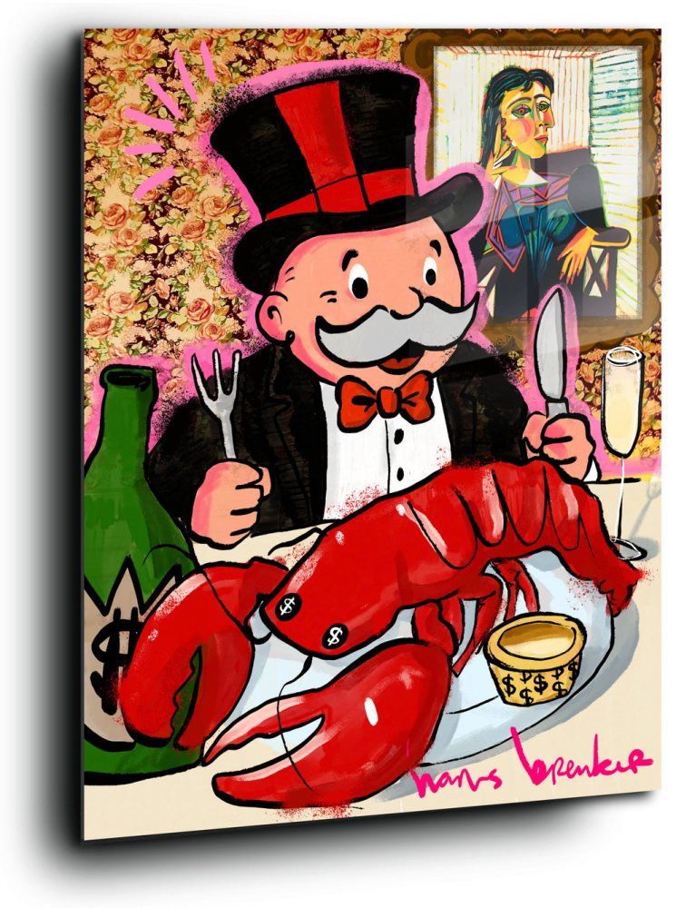 Picasso lobster dinner. Mr. Monops